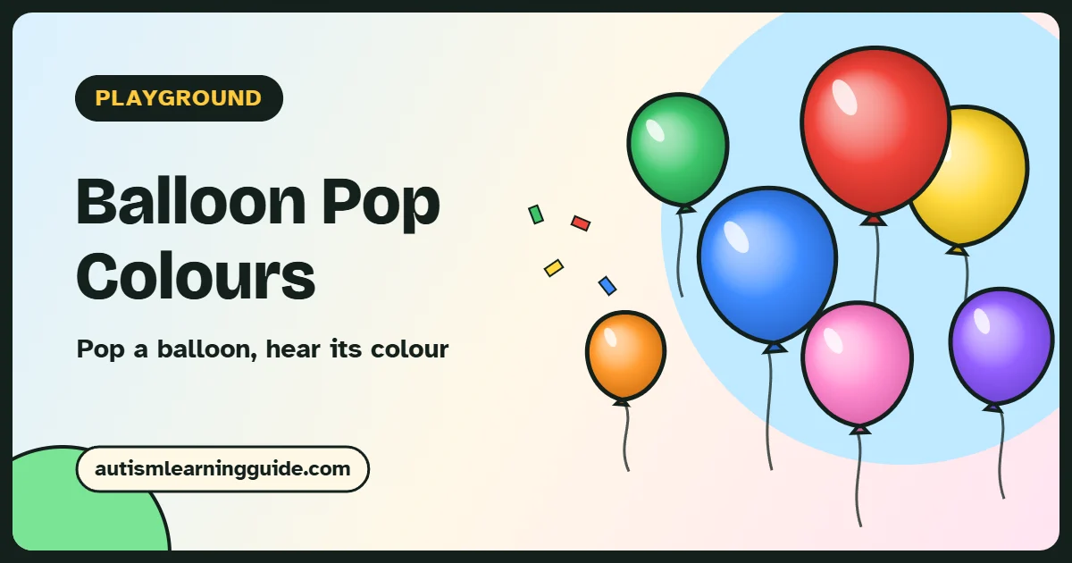 balloon popping colour game for kids