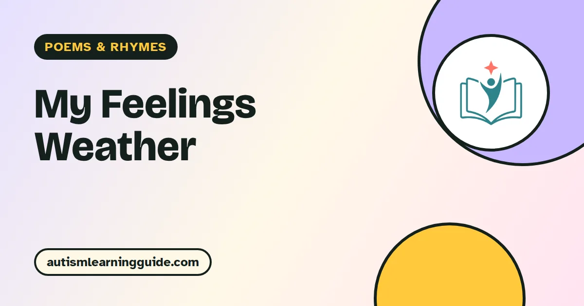 My Feelings Weather poem for kids