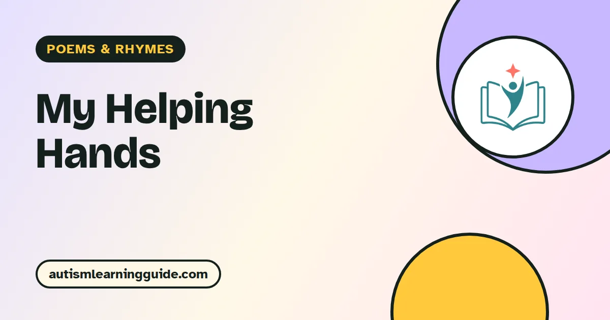 My Helping Hands poem for kids