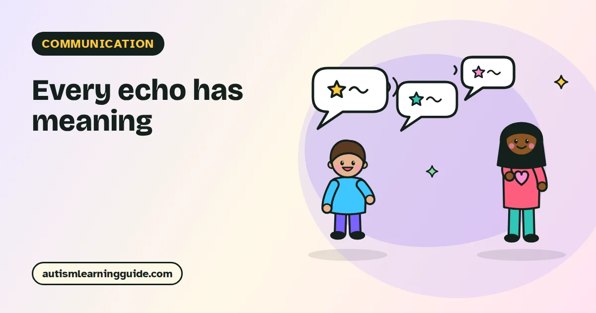 Parent listening to a child repeating a phrase, showing echolalia in autism