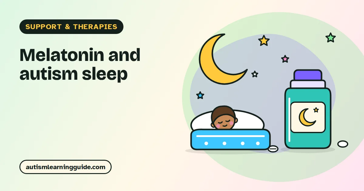 Calm bedroom at night illustrating melatonin for autism sleep