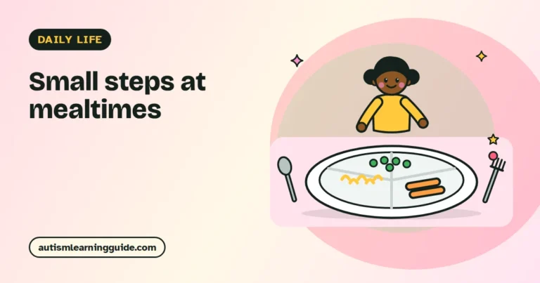 Child's plate with a few safe foods, illustrating picky eating and autism