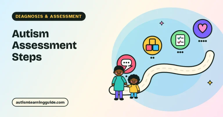 Clinician and toddler playing during an autism assessment