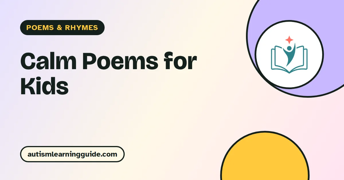 calm poems for kids