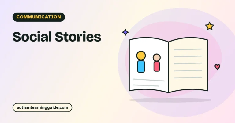 Social stories for autism: an open picture book with simple figures